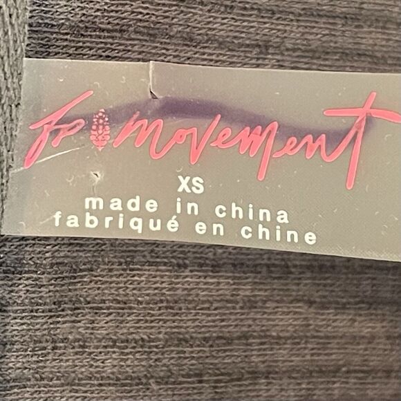 FREE PEOPLE MOVEMENT Gray Ribbed Corduroy Oversized XS Hi-Lo Shirt - Picture 7 of 10